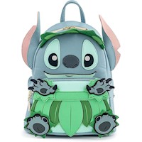 BOLSO LOUNGEFLY WDBK1488 MULTICOLOR DISNEY STITCH LUAU COSPLAY DOBLE CORREA